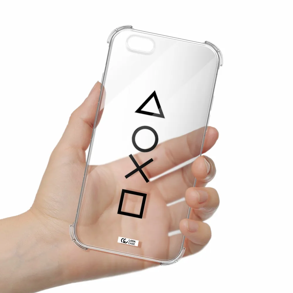 a black and white symbol Apple iPhone 6 Clear PC Case