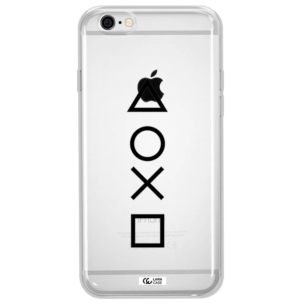 a black and white symbol Apple iPhone 6 Clear TPU Case