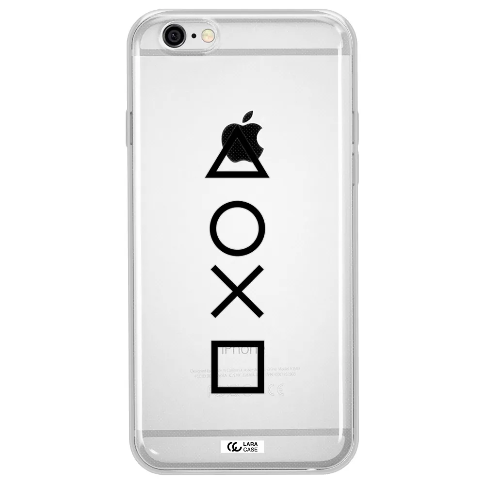 a black and white symbol Apple iPhone 6 plus Clear TPU Case