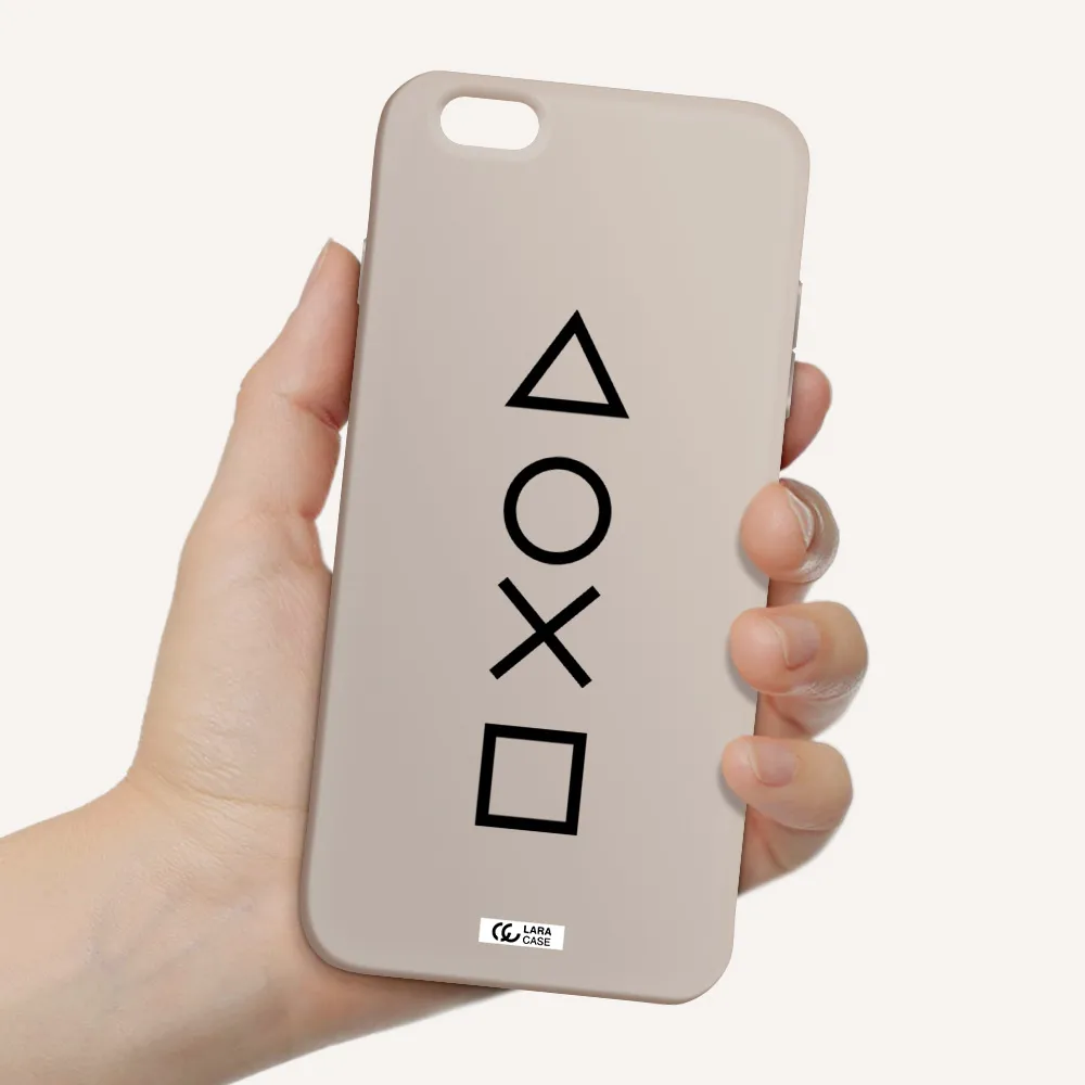 a black and white symbol Apple iPhone 6 plus Silicone Stone Case