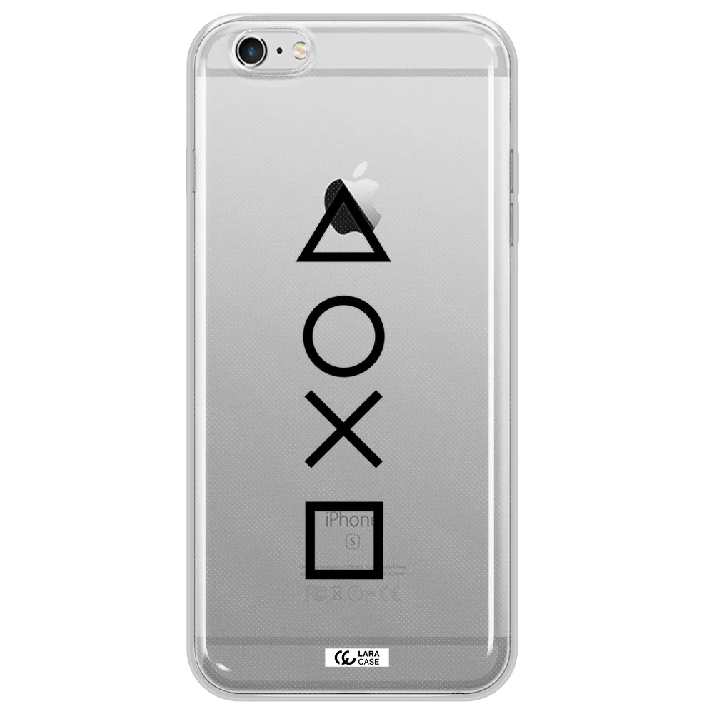 a black and white symbol Apple iPhone 6 s plus Clear TPU Case