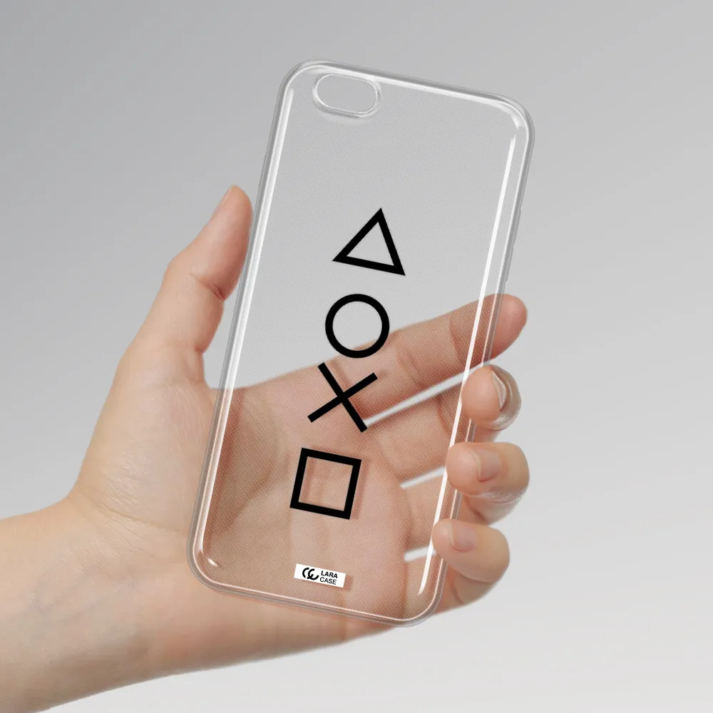 a black and white symbol Apple iPhone 6 s plus Clear TPU Case