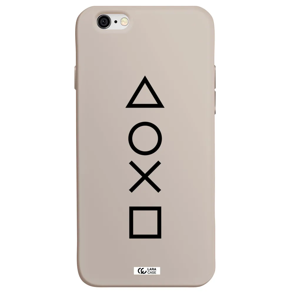 a black and white symbol Apple iPhone 6 Silicone Stone Case