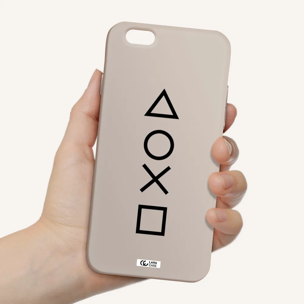 a black and white symbol Apple iPhone 6 Silicone Stone Case