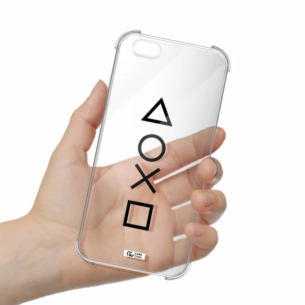 a black and white symbol Apple iPhone 6S Clear PC Case