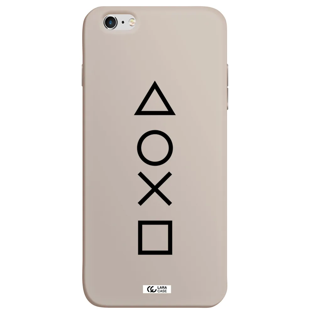 a black and white symbol Apple iPhone 6S Silicone Stone Case