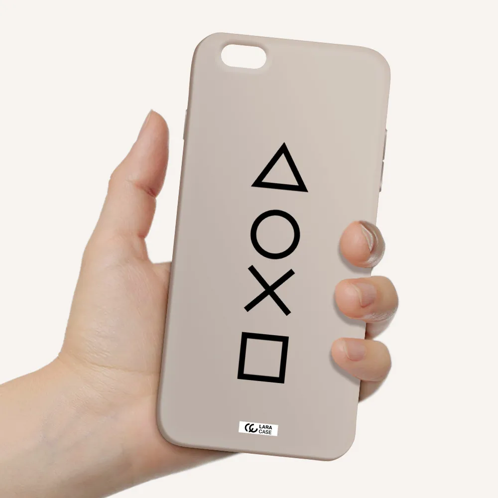 a black and white symbol Apple iPhone 6S Silicone Stone Case