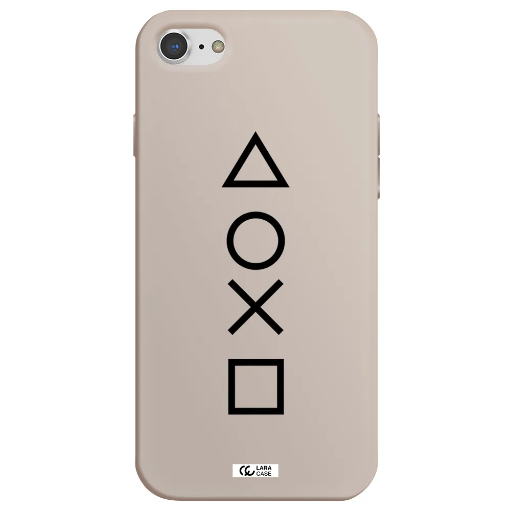 a black and white symbol Apple iPhone 7 Silicone Stone Case