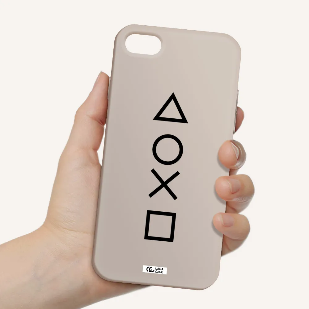 a black and white symbol Apple iPhone 8 Silicone Stone Case