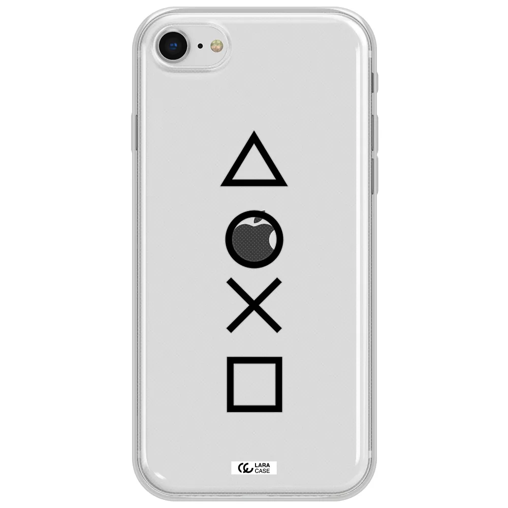 A Black And White Symbol Apple Iphone Se 2020 Clear Tpu Case