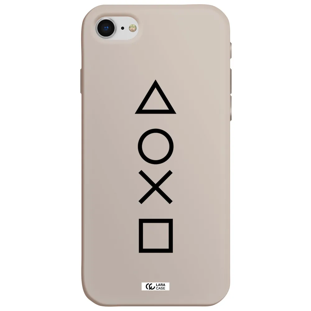 a black and white symbol Apple iPhone se 2020 Silicone Stone Case