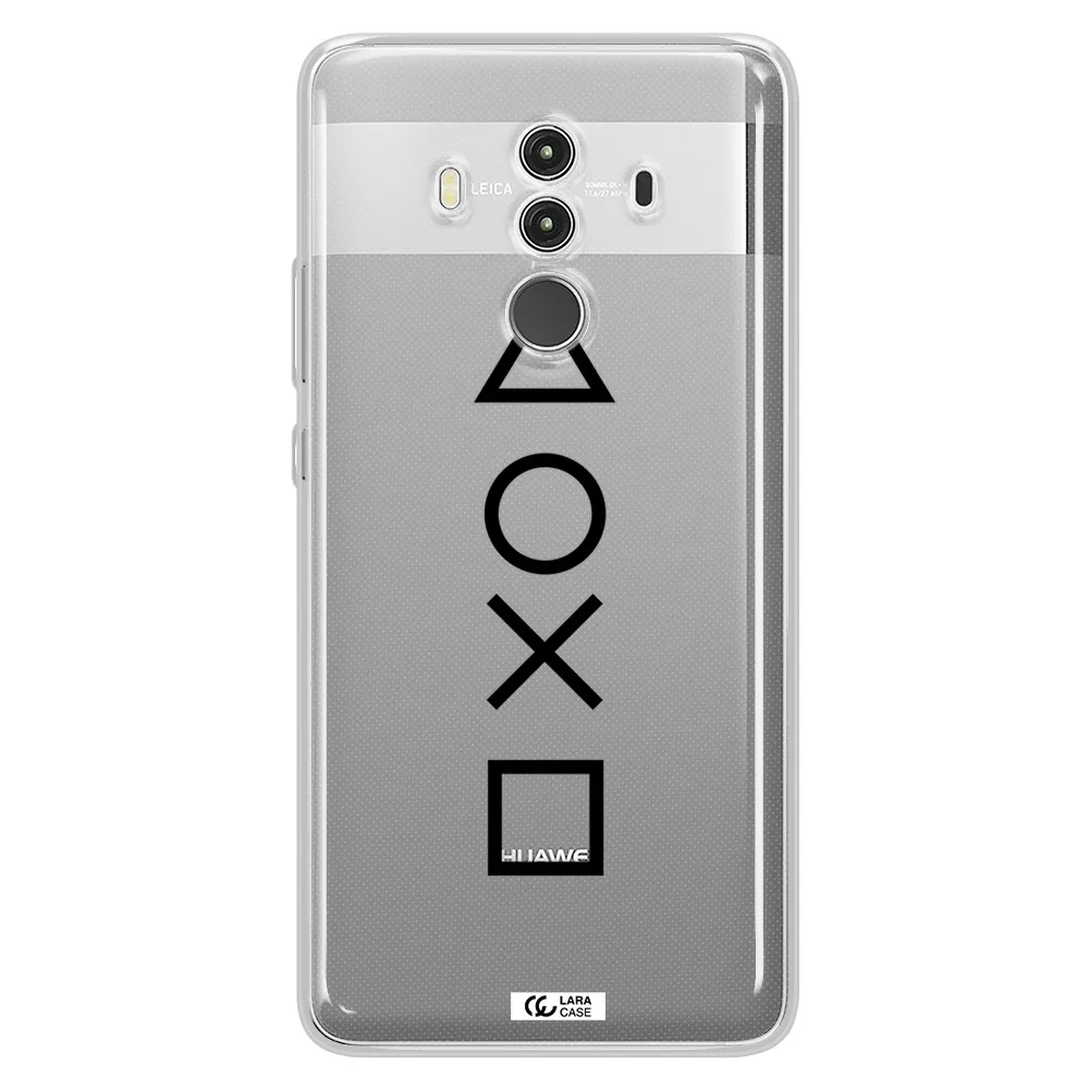 a black and white symbol Huawei Mate 10 Clear TPU Case