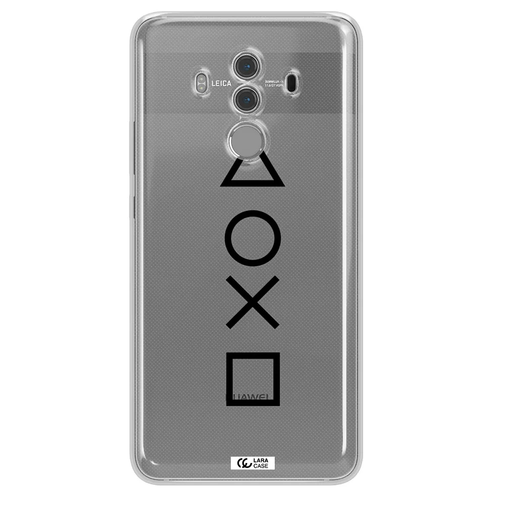 a black and white symbol Huawei Mate 10 Pro Clear TPU Case
