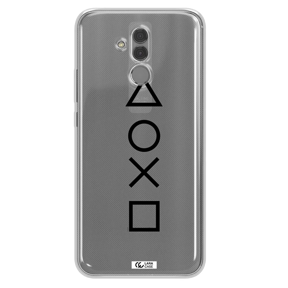 a black and white symbol Huawei Mate 20 Lite Clear TPU Case