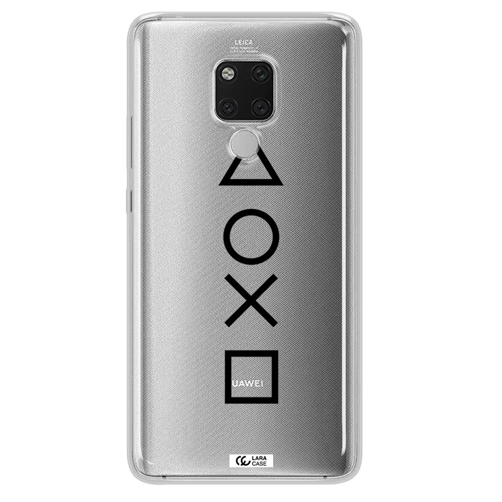 a black and white symbol Huawei Mate 20X Clear TPU Case