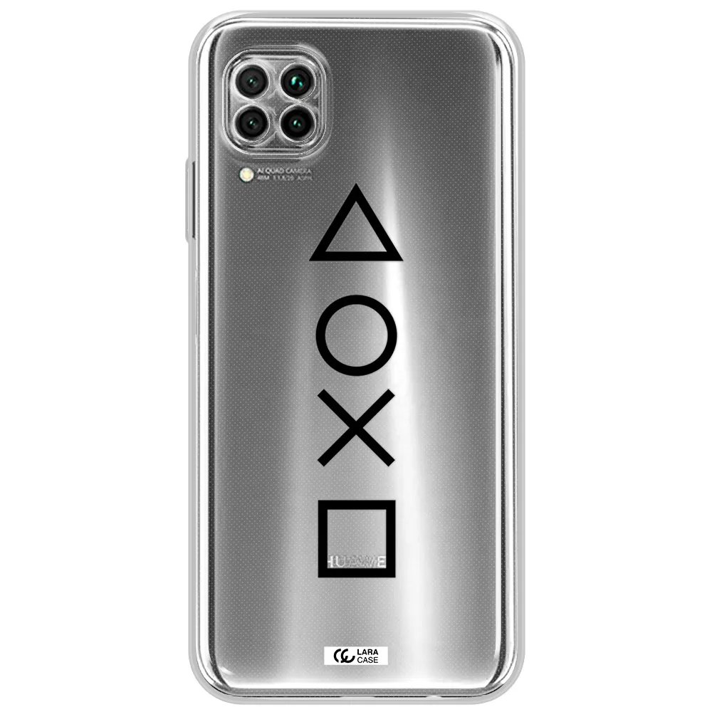 A Black And White Symbol Huawei Nova 7I Clear Tpu Case