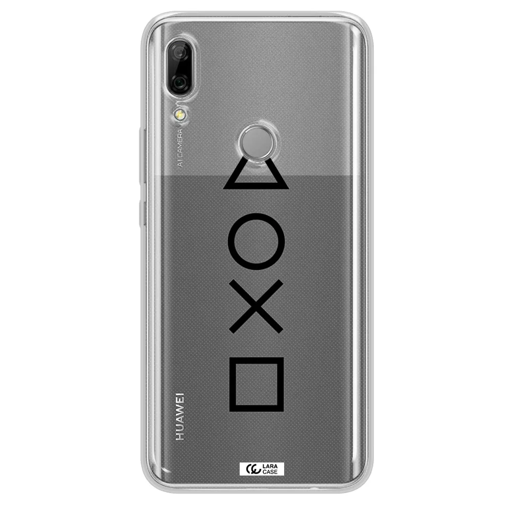 a black and white symbol Huawei P Smart Z Clear TPU Case