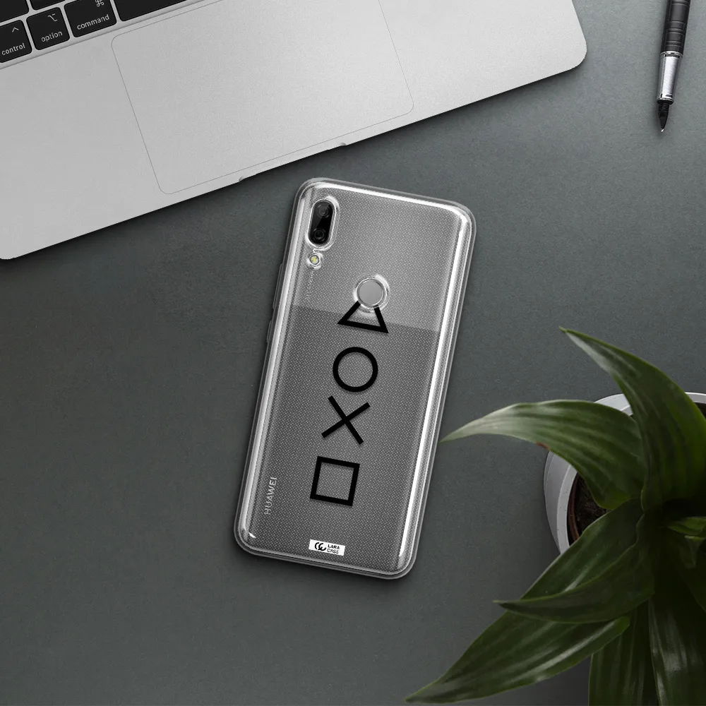 a black and white symbol Huawei P Smart Z Clear TPU Case