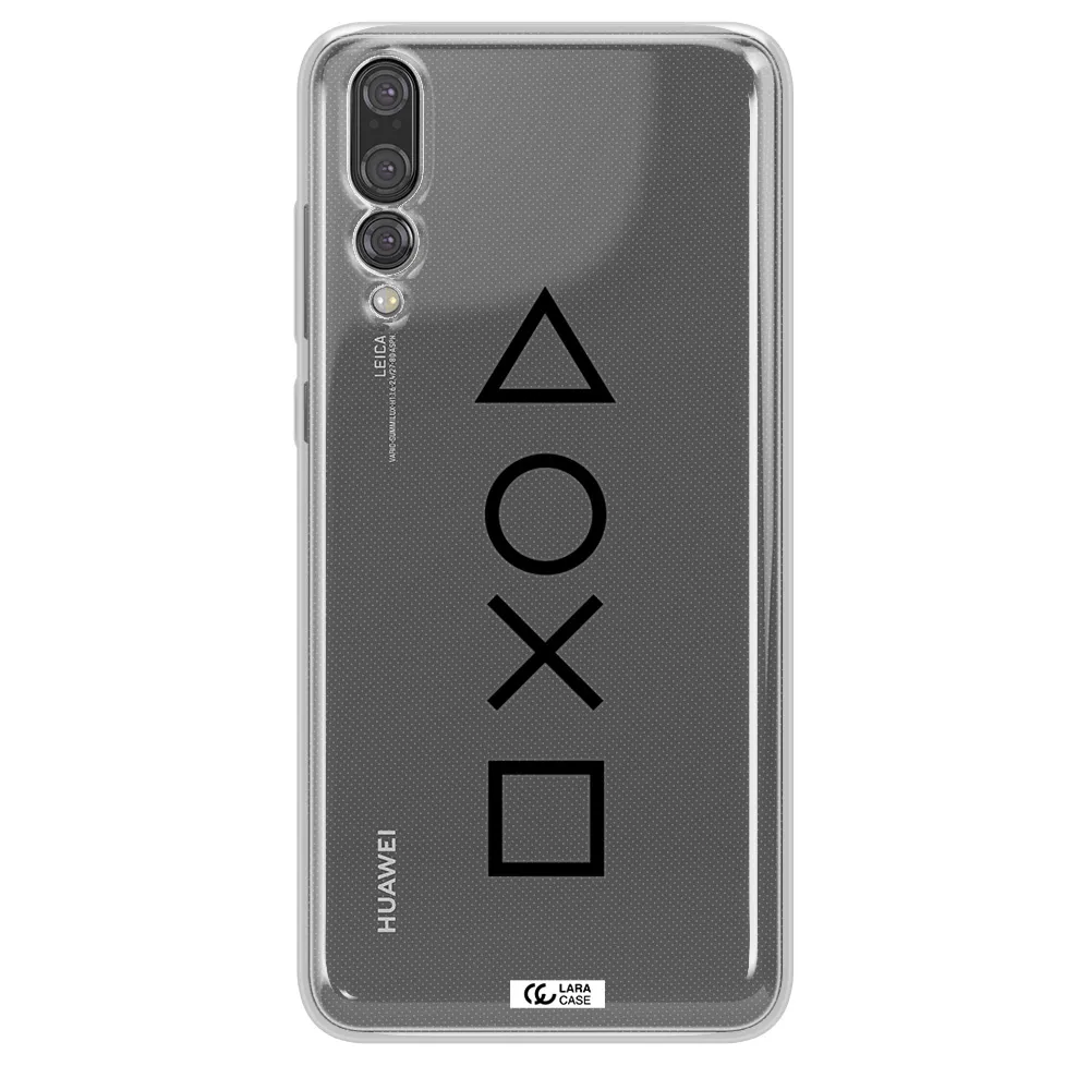 a black and white symbol Huawei P20 Pro Clear TPU Case