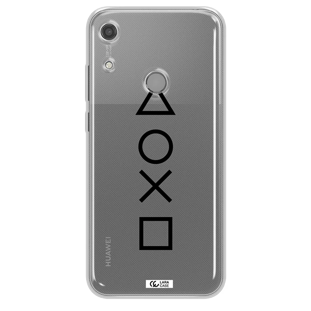 a black and white symbol Huawei Y6S Clear TPU Case