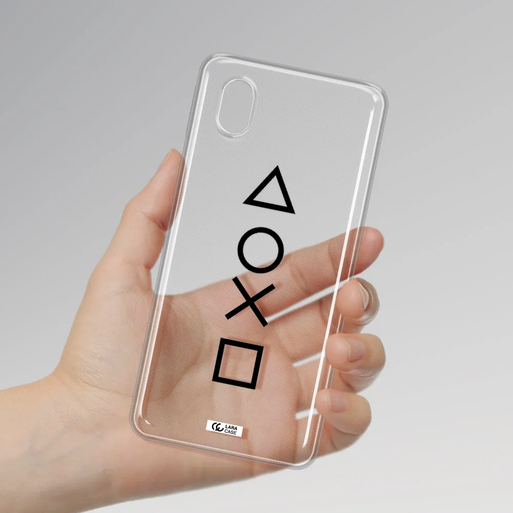 A Black And White Symbol Samsung A01 Core Clear Tpu Case