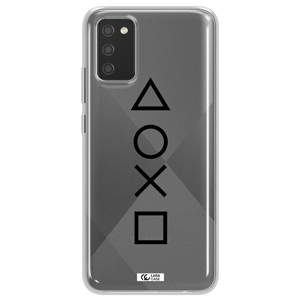 a black and white symbol Samsung A02S Clear TPU Case