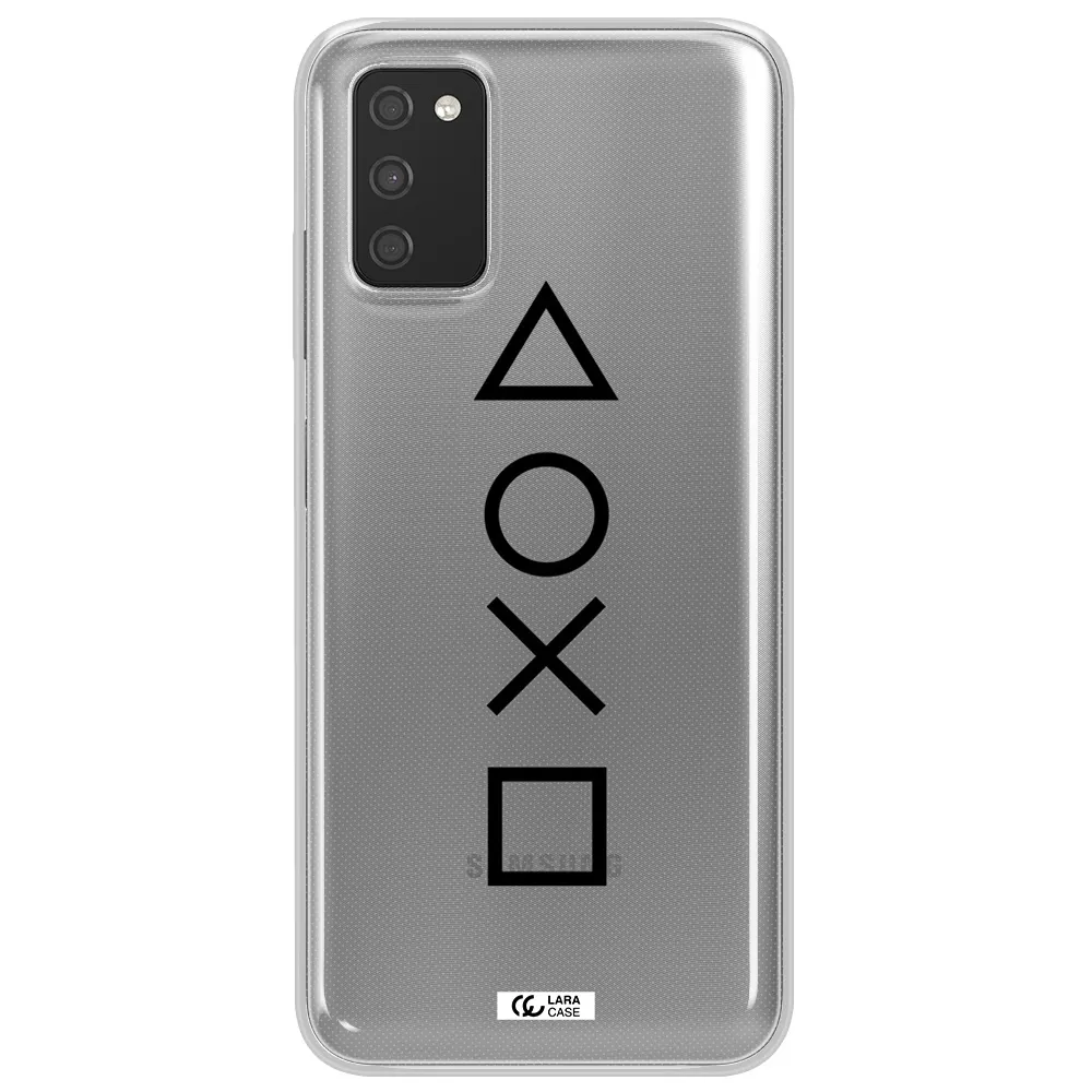 a black and white symbol Samsung A03S Clear TPU Case