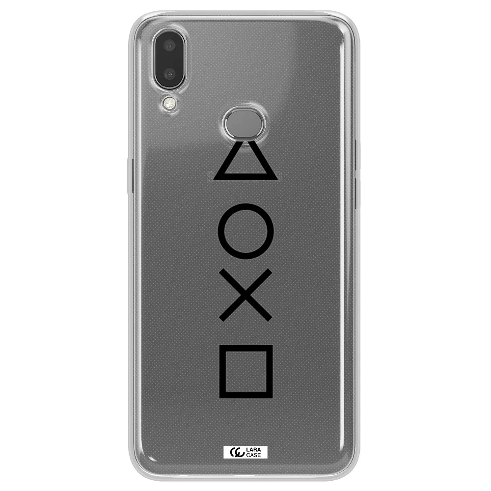 a black and white symbol Samsung A10S Clear TPU Case