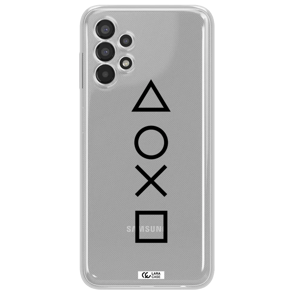 a black and white symbol Samsung A13 Clear TPU Case