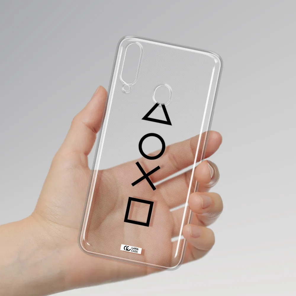 a black and white symbol Samsung A20S Clear TPU Case