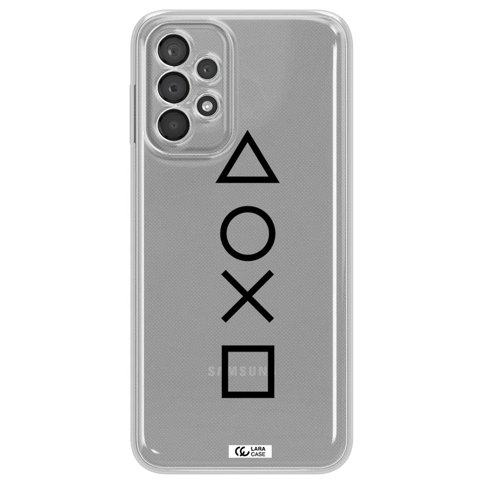 A Black And White Symbol Samsung A23 5G Clear Tpu Case