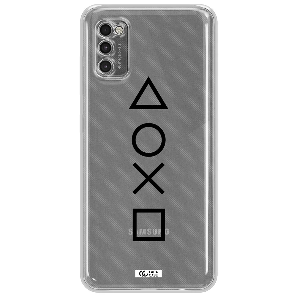 A Black And White Symbol Samsung A41 Clear Tpu Case