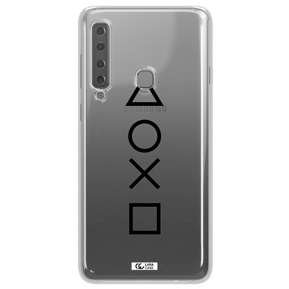 a black and white symbol Samsung A9 2018 Clear TPU Case
