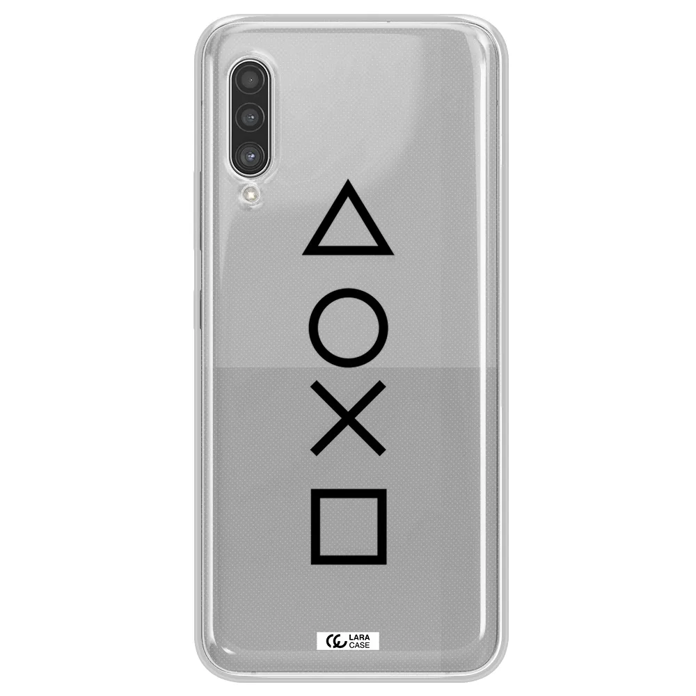 a black and white symbol Samsung A90 Clear TPU Case