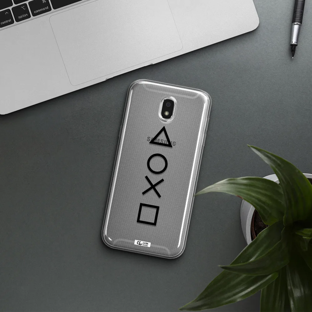 a black and white symbol Samsung J5 2017 Clear TPU Case