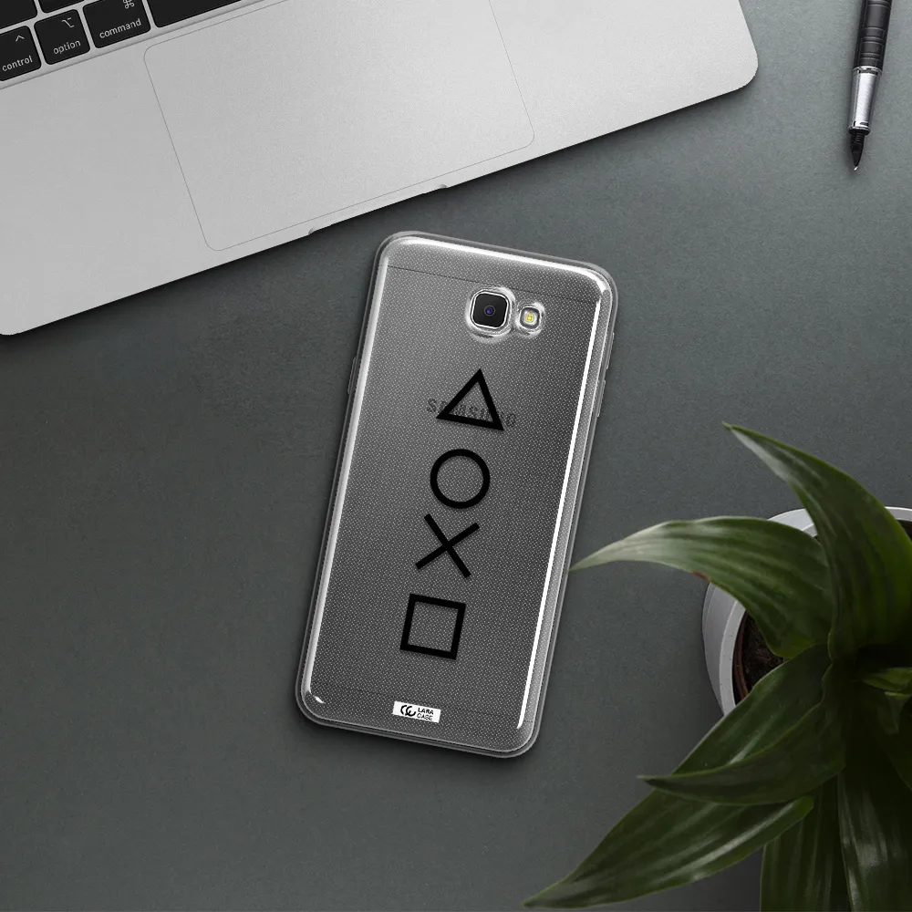 a black and white symbol Samsung J5 Prime Clear TPU Case