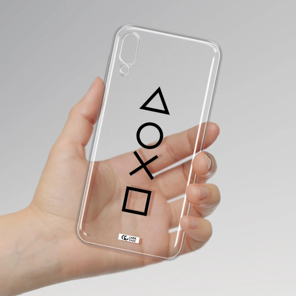 a black and white symbol Samsung M10 Clear TPU Case