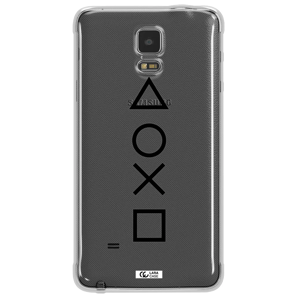 a black and white symbol Samsung Note 4 Clear TPU Case