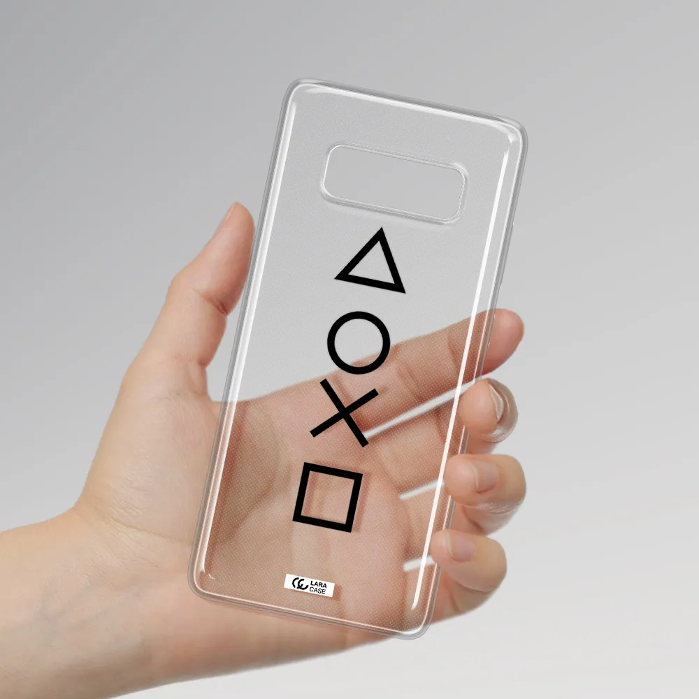 a black and white symbol Samsung Note 8 Clear TPU Case