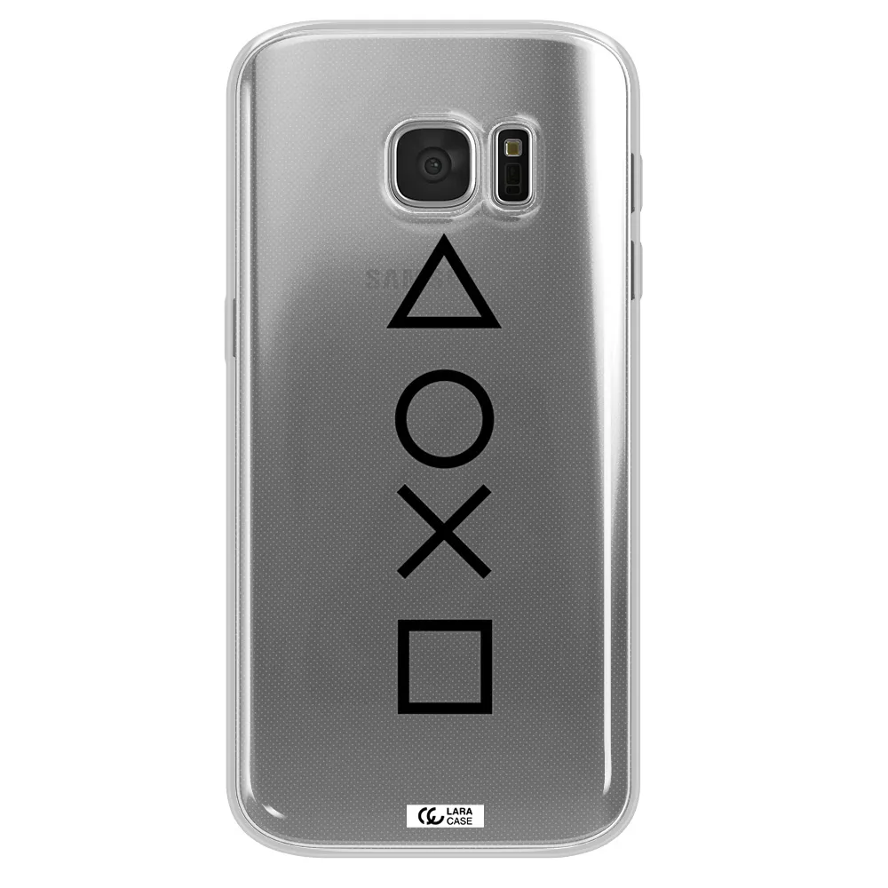 a black and white symbol Samsung S 7 Clear TPU Case