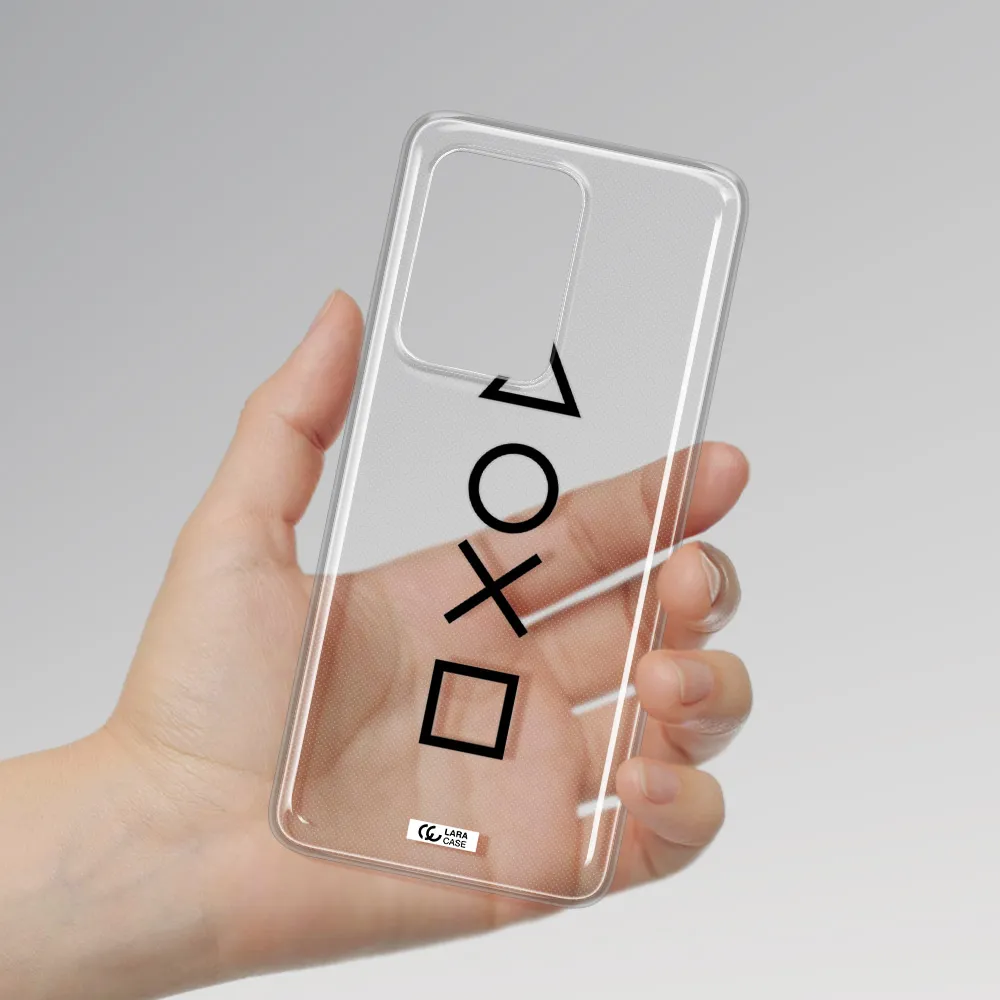 a black and white symbol Samsung S20 Ultra Clear TPU Case