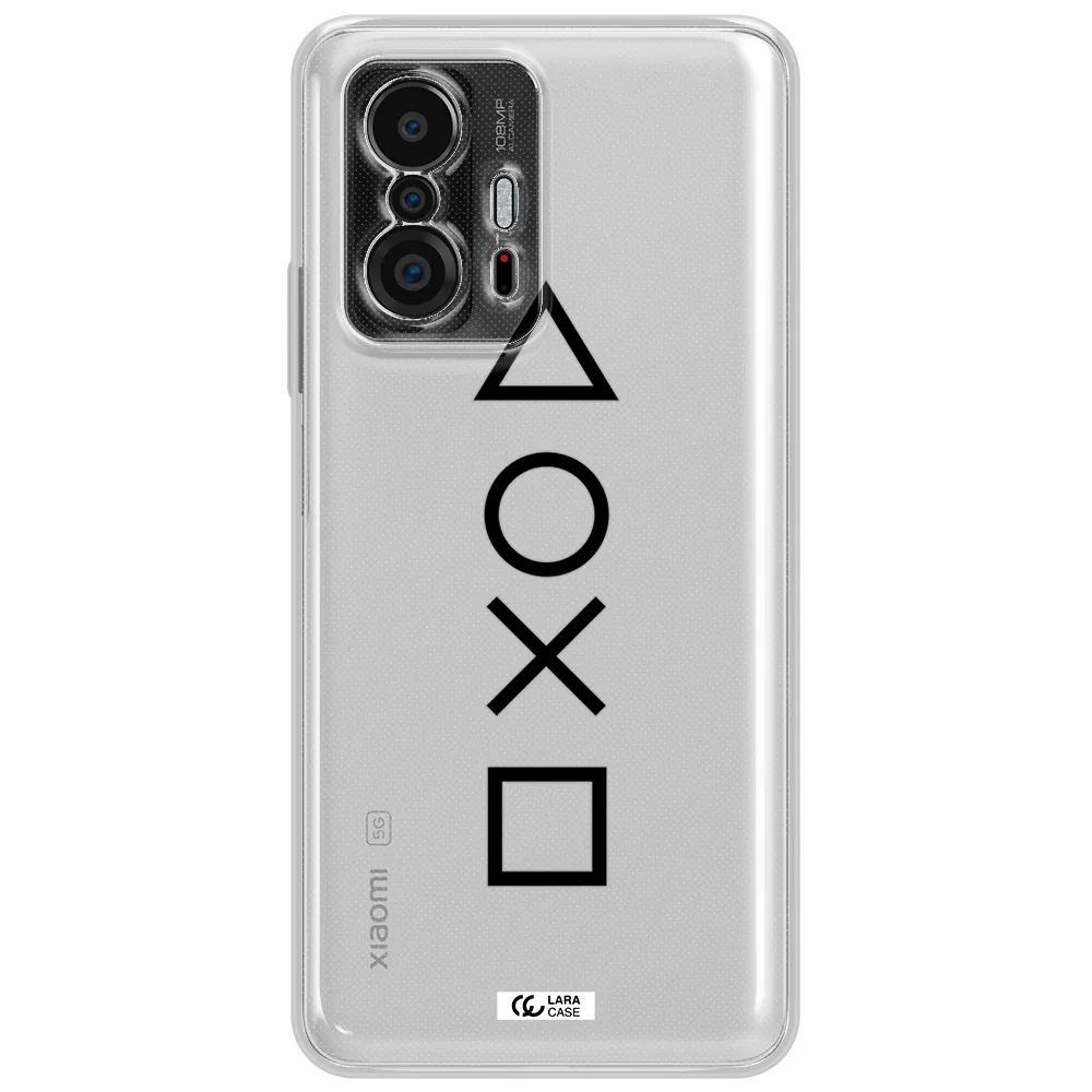 A Black And White Symbol Xiaomi 11T Clear Tpu Case