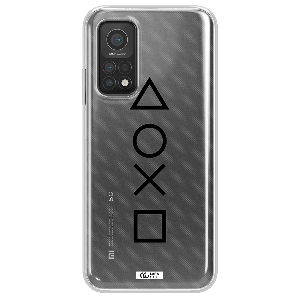 a black and white symbol Xiaomi Mi 10T Clear TPU Case
