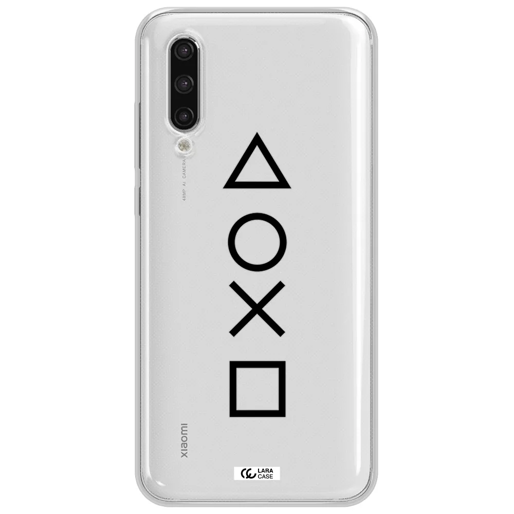 A Black And White Symbol Xiaomi Mi 9 Lite Clear Tpu Case
