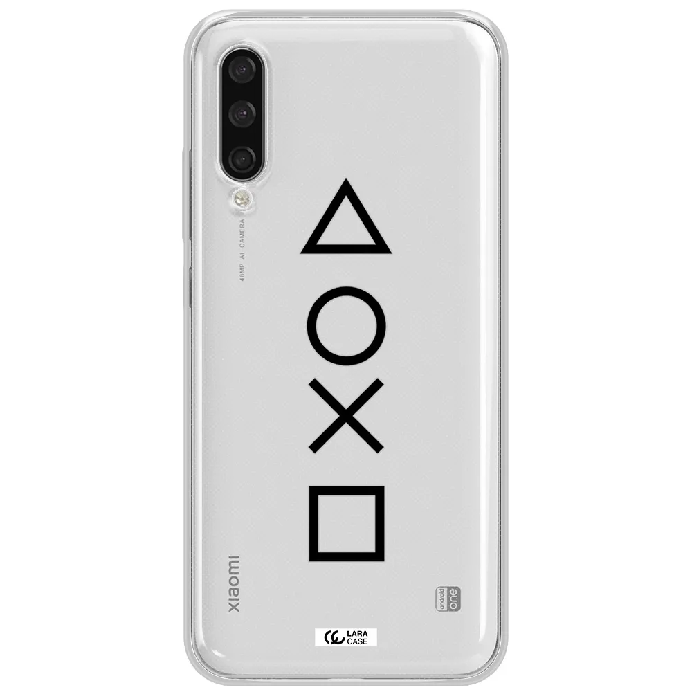 A Black And White Symbol Xiaomi Mi A3 Clear Tpu Case