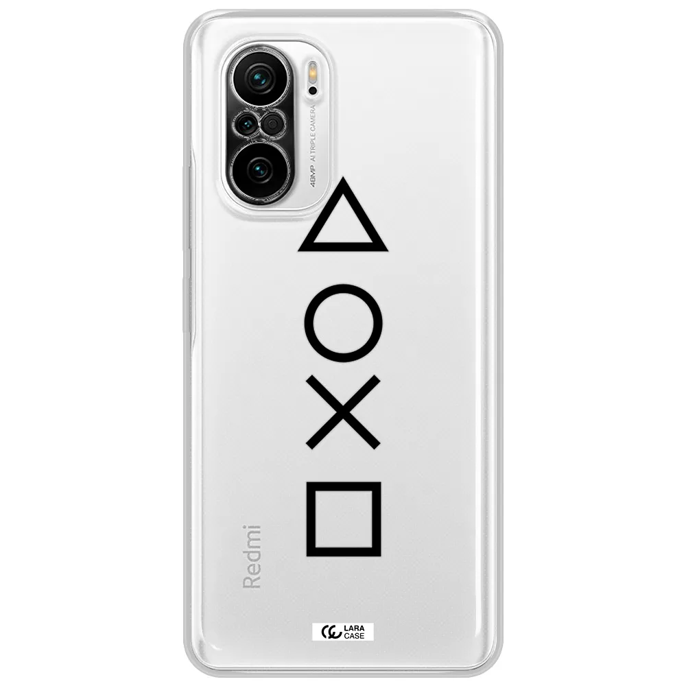A Black And White Symbol Xiaomi Poco F3 Clear Tpu Case
