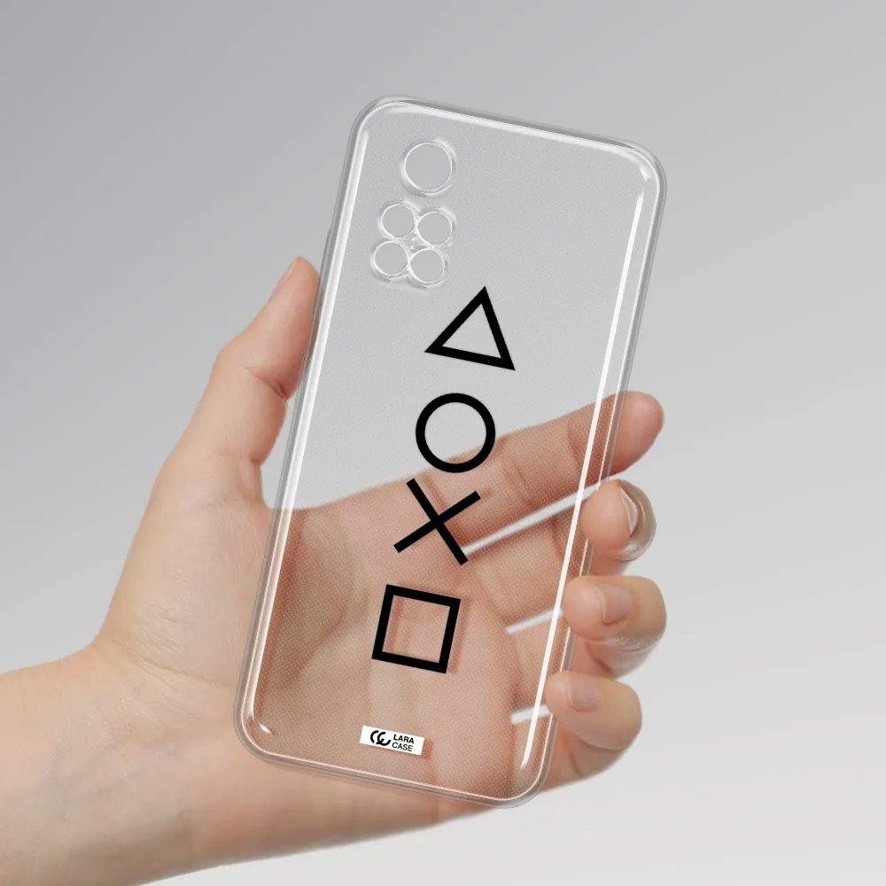 A Black And White Symbol Xiaomi Poco M4 Pro 4G Clear Tpu Case