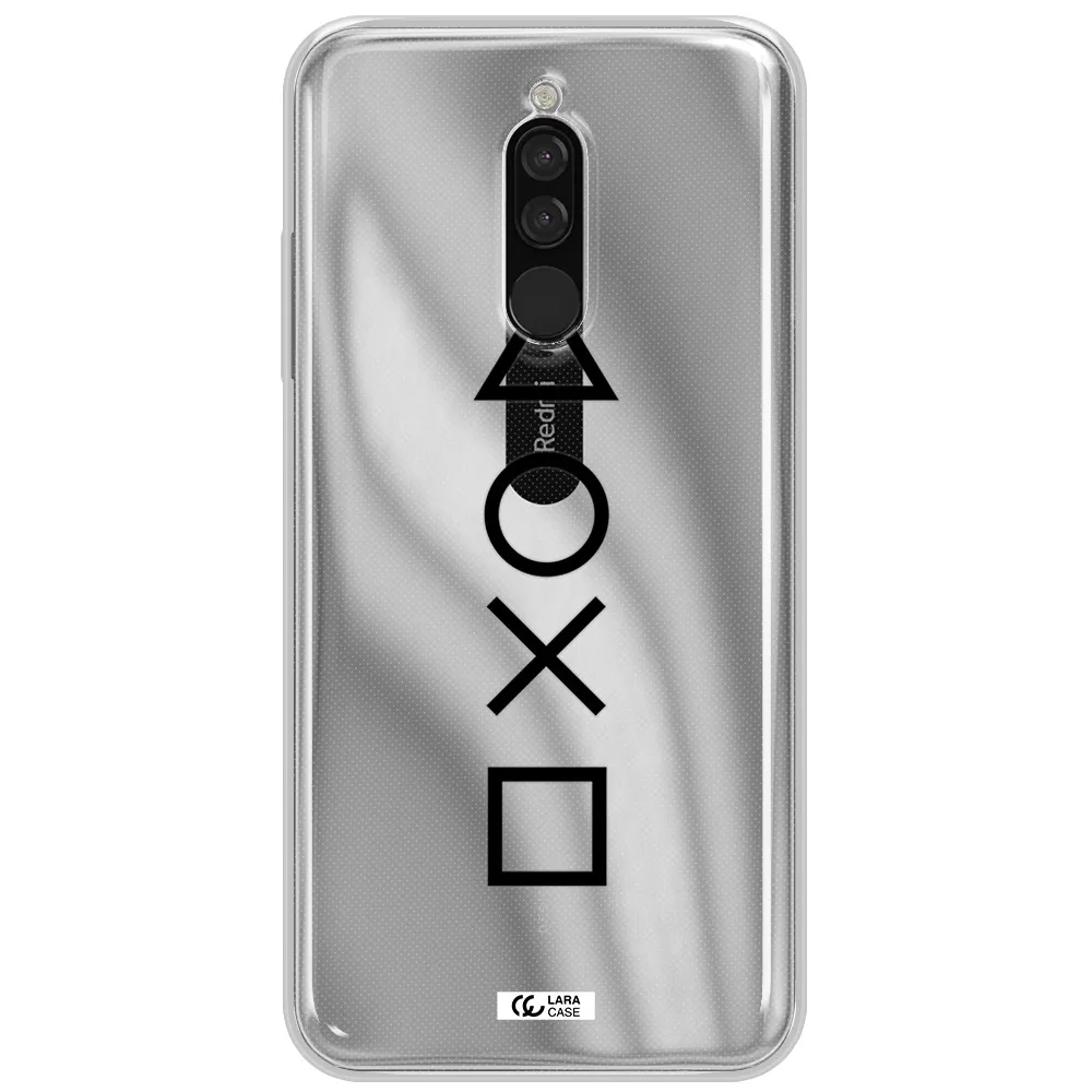 A Black And White Symbol Xiaomi Redmi 8 Clear Tpu Case