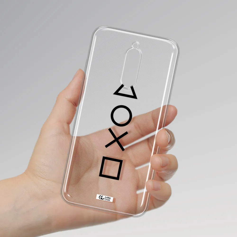 A Black And White Symbol Xiaomi Redmi 8 Clear Tpu Case