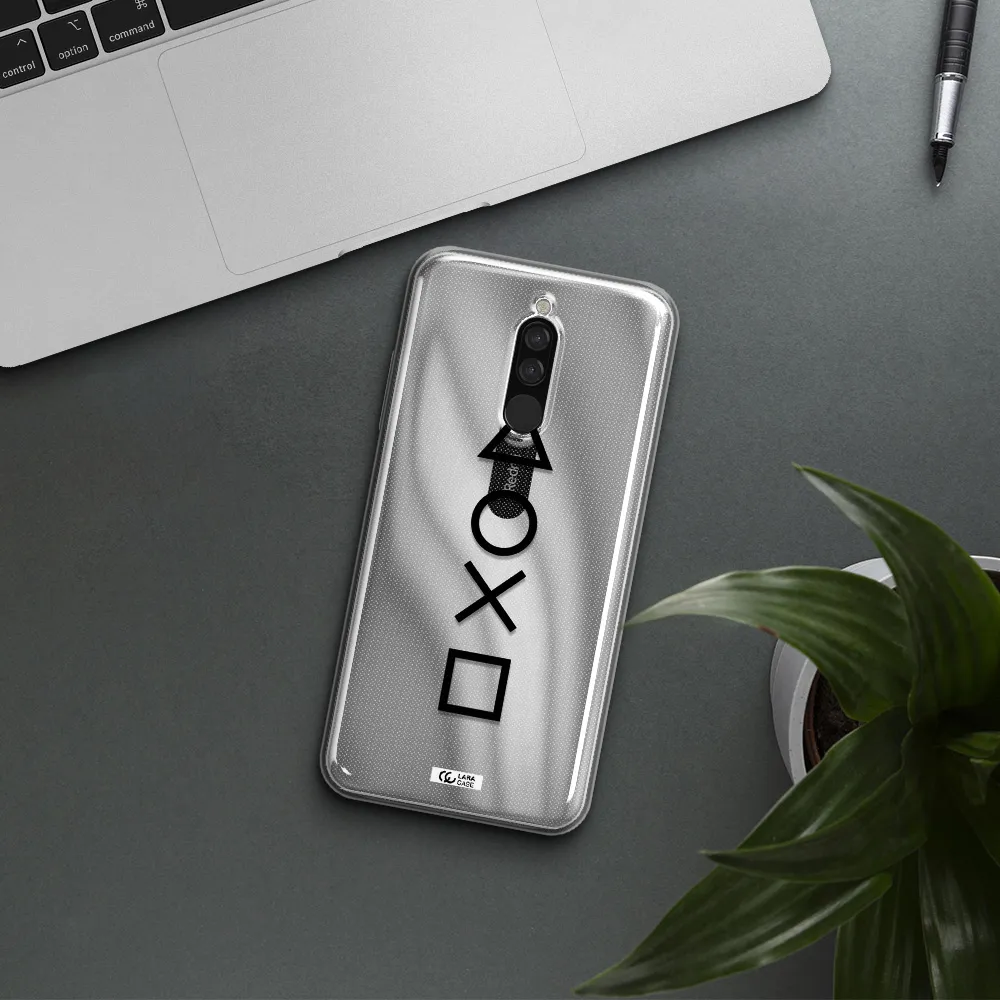 A Black And White Symbol Xiaomi Redmi 8 Clear Tpu Case